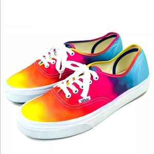 rainbow vans with laces